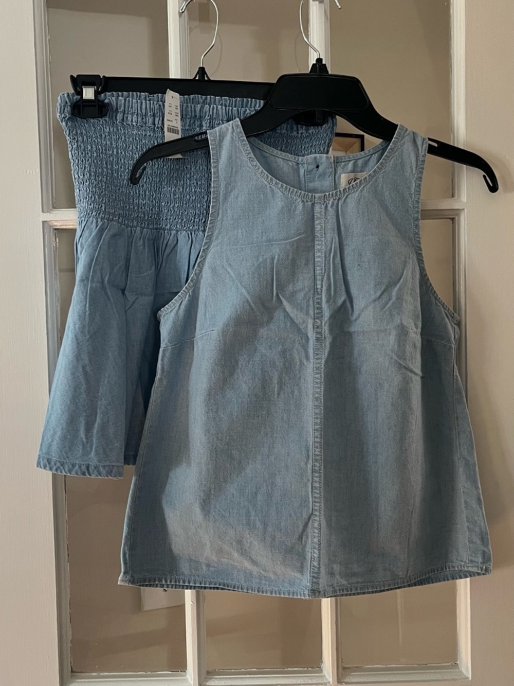 J. Crew Light Blue Denim Skirt Set